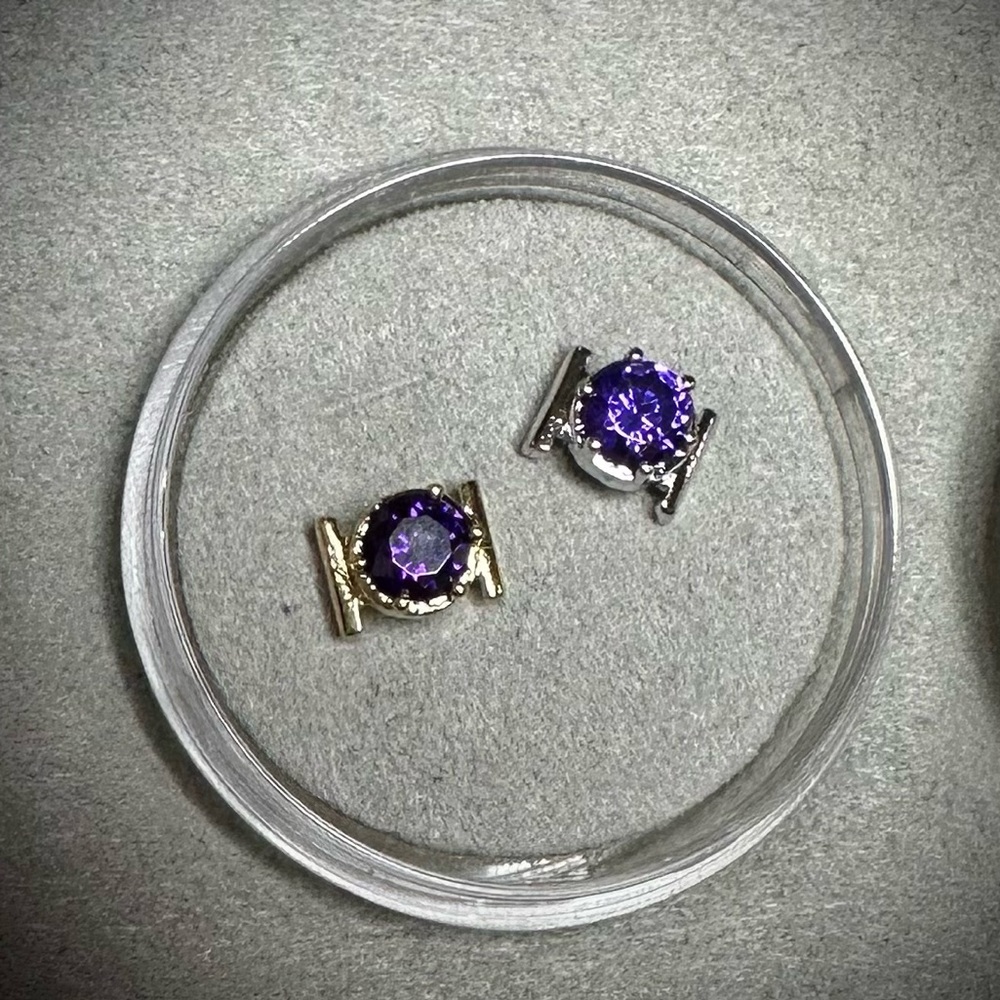 EP Jewelry Bracelet Or Necklace Purple Stone Charm